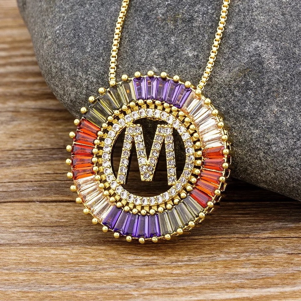 women's initial necklace